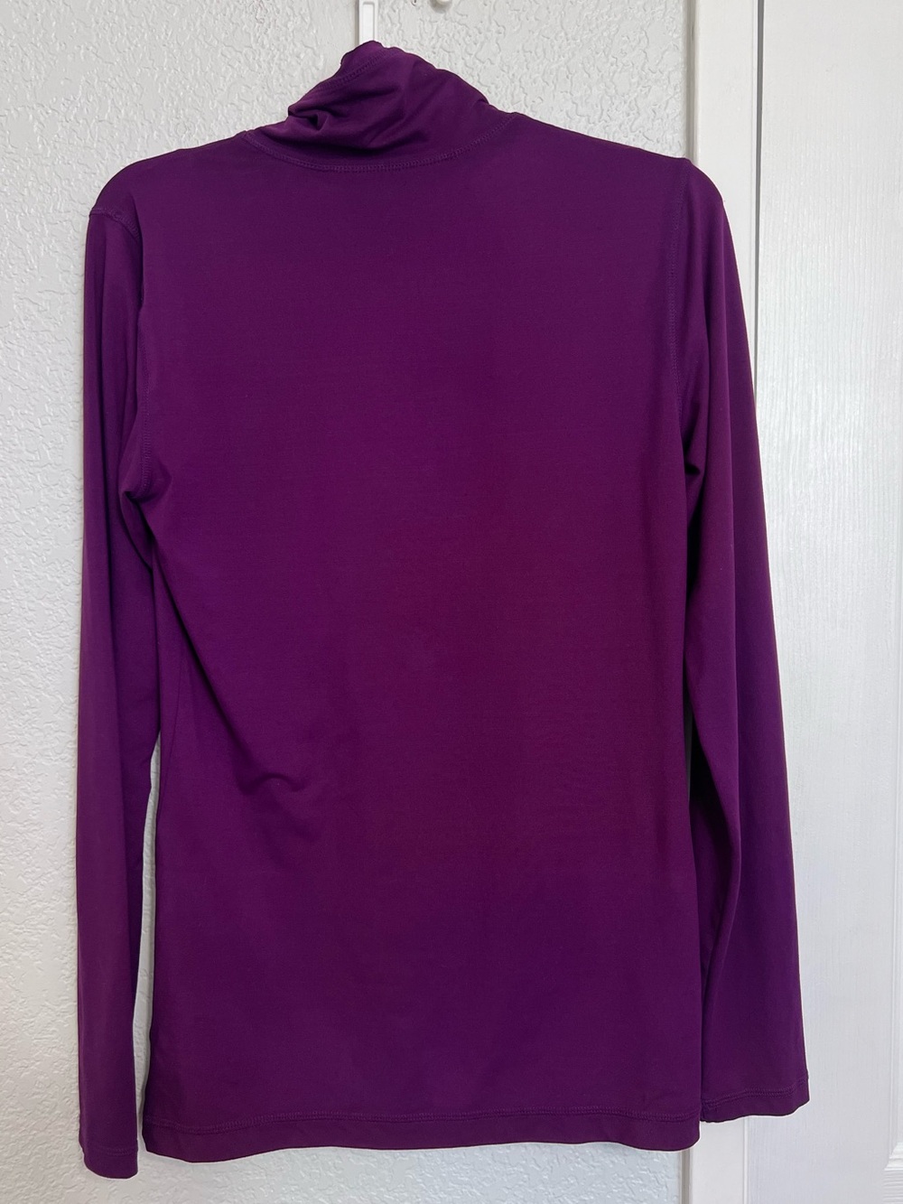 Athleta Purple Plum Mock Neck Long Sleeve Performance Top - Picture 4 of 5